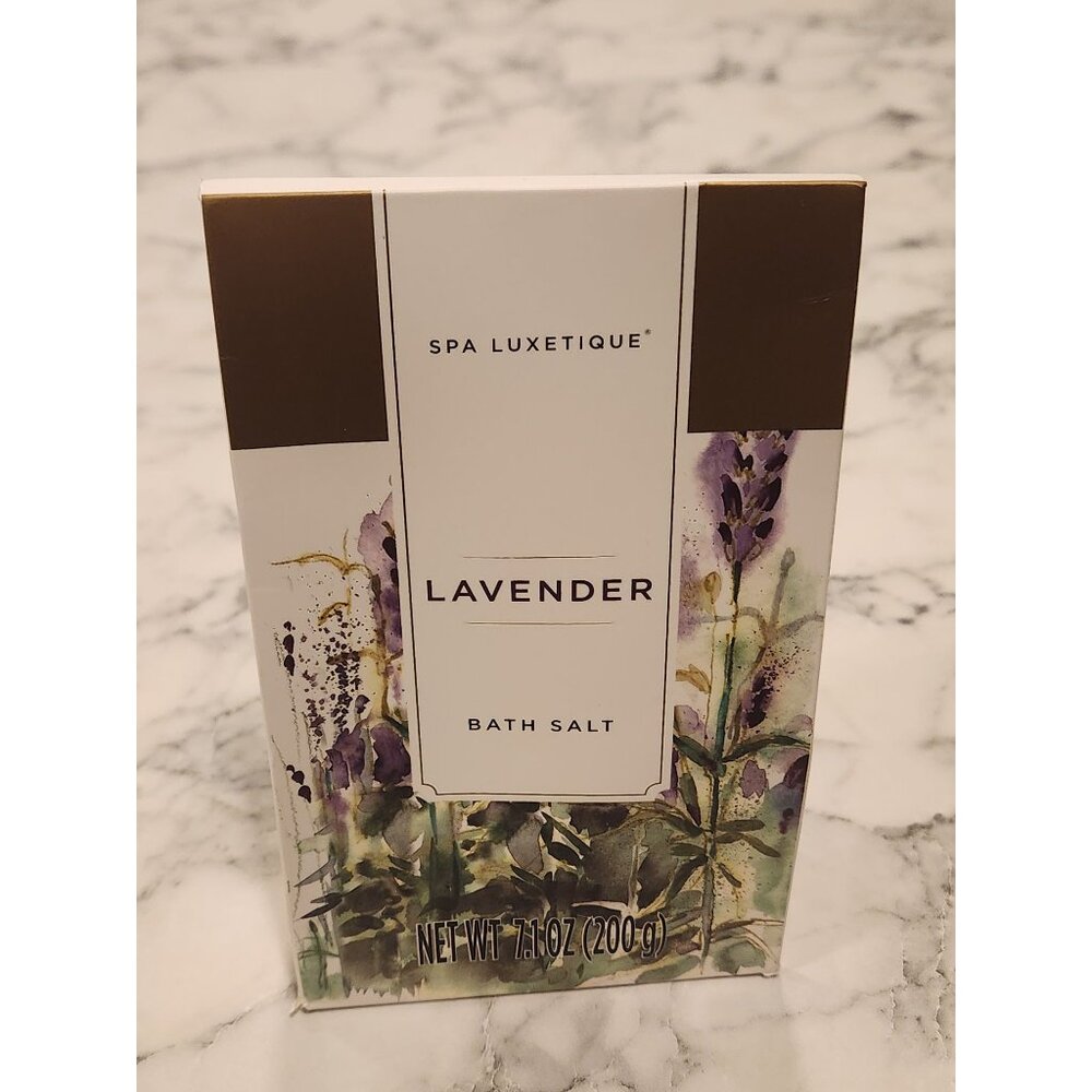 Spa Luxetique Lavender Bath Salt 7.1 Oz (200g) Relaxing Aromatherapy